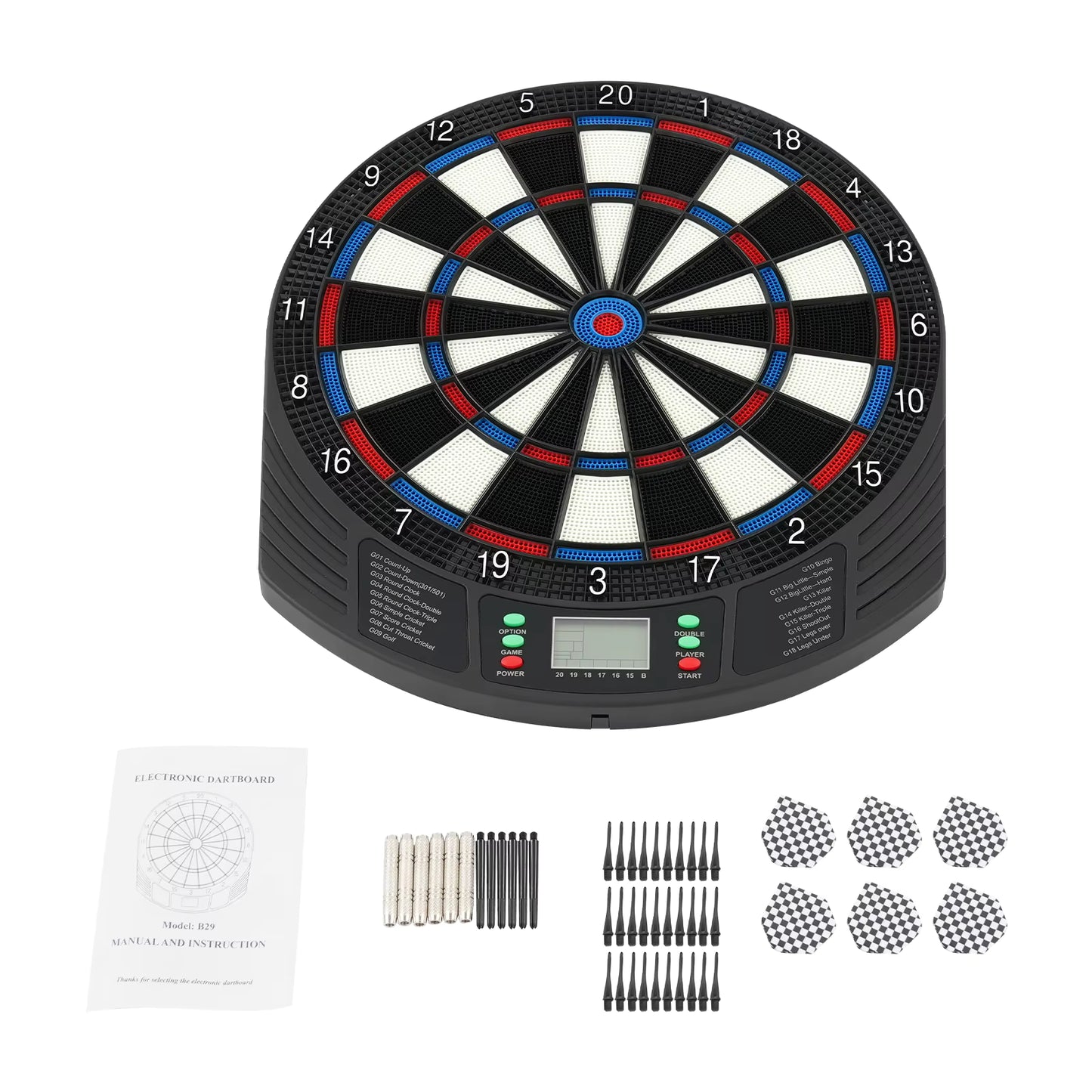 Elektroniczna Tarcza do Darta z Liczeniem Punktów – 18 Trybów Gry, do 8 Graczy | + Poradnik dla początkujących gratis!